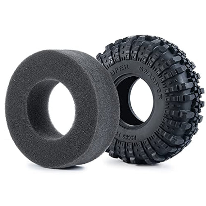 SWX 2.2" Crawler Tires 4PCS OD137mm for Axial SCX10 1/10 Upgrade Parts | 2.2 Inch RC Tires Rubber Tyres Set for 1/10 RC Rock Crawler Axial SCX10 RR10 Wraith Yeti RC Car Upgrades Parts