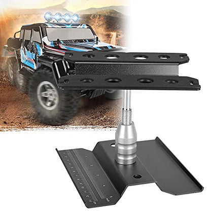 Car Repair Station, Rotation Assembly Platform Work Stand with Strong Professionalism and Adjustable Height for 1/8 1/10 RC Model Car(Black)