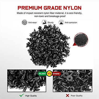 Nilight 400PCS Car Retainer Clips 6mm 7mm 8mm 9mm 10mm Expansion Screws Replacement Kit Bumper Push Rivet Clips for GM Ford Toyota Honda Chrysler Nissan - color: 400Pcs Clips