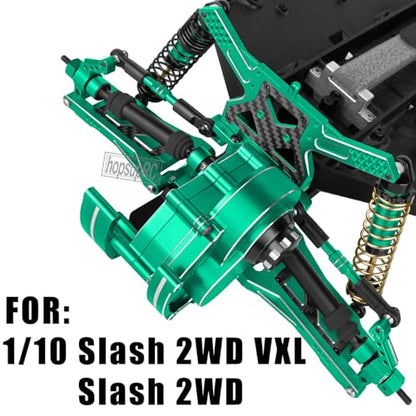 Aluminum for Upgrades Parts 1/10 Slash 2WD VXL/Slash 2WD,Front&Rear Suspension A Arms w/Tie Bar (Only for Slash) Hops Up,Green - color: Green(for 1/10)