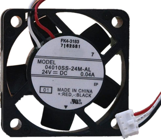 04010SS-24M-AL 40X40X10MM 24V 0.04A 0.96W 6500RPM 3-Wire Cooling Fan