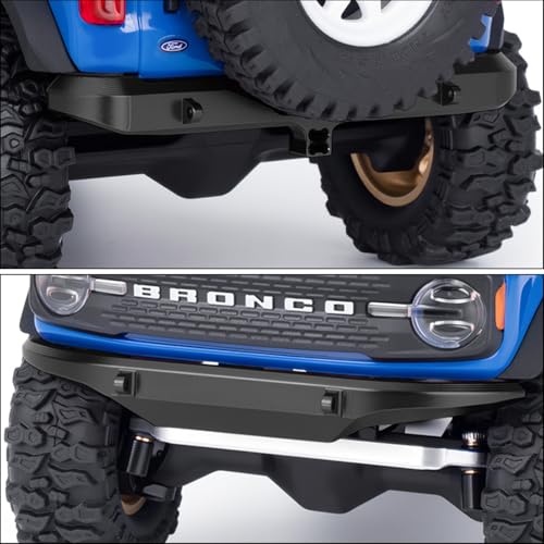 Front Rear Bumper - CNC Aluminum Bumper for Axial SCX30 Bronco 1/30 RC Crawler Upgrades (Black) - color: Black