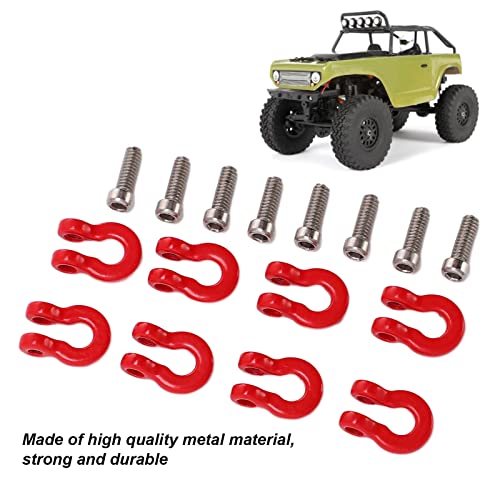 VGEBY RC Crawler Tow Hook, Durable Metal 8PCS Front Rear Bumper Shackle for Off-Road Crawling RC Enthusiasts and 1/24 Scale Model Upgrades