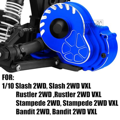 Metal Magnum 272R Assembled Transmission Upgrades Part for 1/10 Slash/Rustler/Stampede/Bandit 2WD VXL. Gearbox Transmission Bundle with Tooth Spur Gear Hops Up. #9495(Navy Blue) - color: Navy Blue(for 1/10)