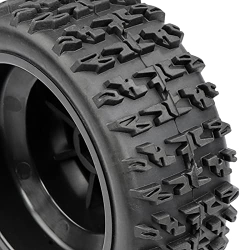 Aimrock 4-Pack 1/10 Pre-Glued 12mm Hex 3.2" Short Course SC Trucks Wheels and Tires Combo for Losi Tenacity Slash Blackout Off-Road Car