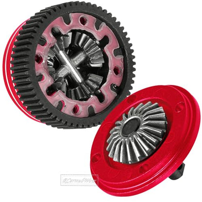 RC Gear Differential Upgrades Part for 1/10 Slash 2WD(VXL)/Stampede 2WD(VXL)/Bandit 2WD(VXL)/Rustler 2WD,Harden Steel w/Alloy Differential Transmissions,Replace #2388X,Red - color: Red(for 2wd)