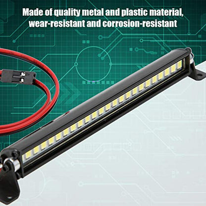 FILFEEL 24 LED Roof Lights Bar Decoration RC Accessory for Scx10 1/10 Car, Making Your car More Attractive, Cool Even in Dark Environment with 24pcs Light Chips, Perfect for Easy