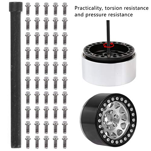 VGEBY RC Car Screw 50Pcs RC Car Wheel Rims Hub Screws Stainless Steel Screws for 1/10 RC Crawler Car - size: M2