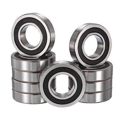 R16-2RS Deep Groove Ball Bearings, ID 1" x OD 2" x Width 1/2" Double Rubber Sealed Ball Bearing Pre-Lubricated Chrome Steel Z2 Lever 10pcs - size: R16-2RS 1"x2"x1/2"