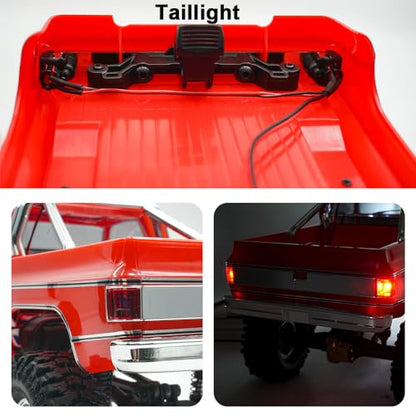 RC Front Rear LED Light Kit Headlight Taillight Set | For TRX4M K10 Upgrades 1/18 Scale, RC Crawler Car, Accessories
