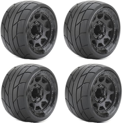 1/10 2.8 ST Belted Tires with Multi Hex Wheels (4) FITS Traxxas Stampede/Rustler/Arrma Granite/senton/Big Rock/Pro-Line (Super Sonic)