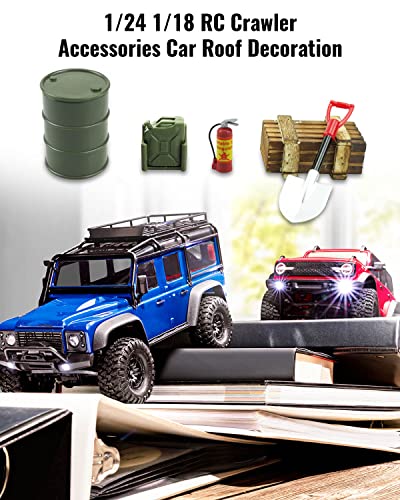 1/24 1/18 RC Crawler Accessories Fit for 1/18 TRX4M 1/24 Axial SCX24 (12Pcs Army Green) - size: Army Green