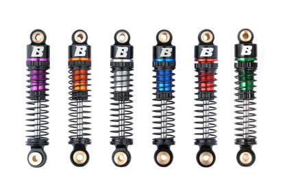 Rc Car Parts for FMS FCX24 FCX18 1/18 1/24 Upgrade Parts: 41mm Oil-Filled Aluminium Shocks (4 pcs) Green - color: Green