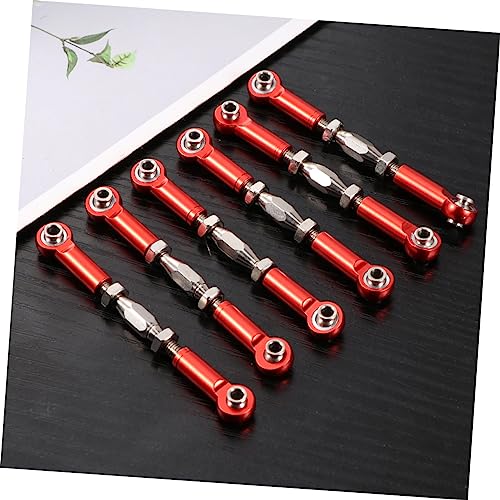 6pcs Aluminum Turnbuckle Rod Linkage for Rc Car Steering Tie Rods Machined Easy Install Epxhsp Racing Hpi Truck Buggy Upgrade Parts - color: Red