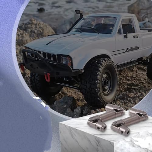 RC Drive Shaft Compatible with MN90 MN90K MN91 B14 B14K B16 B16K 1/16 RC Crawlers Truck Car Upgrade Parts 2PCS Metal for Universal Driving Shaft