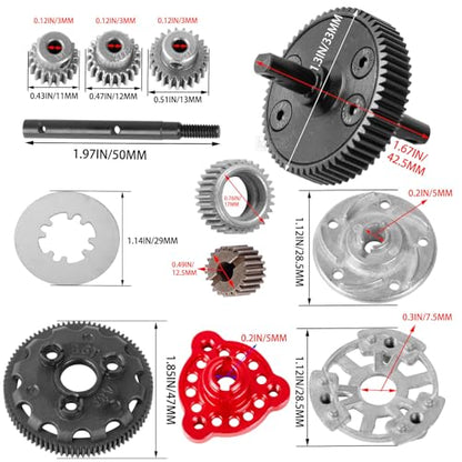 48P 86T Spur Gear&Slipper Clutch&Transmission Gear&Slipper Rebuild Kit&Pressure Plate Upgrades Part for 1/10 Slash 2WD(VXL),Rustler/Stampede/Bandit 2WD(VXL), Hops up,Red - color: Red(Upgrades Part)