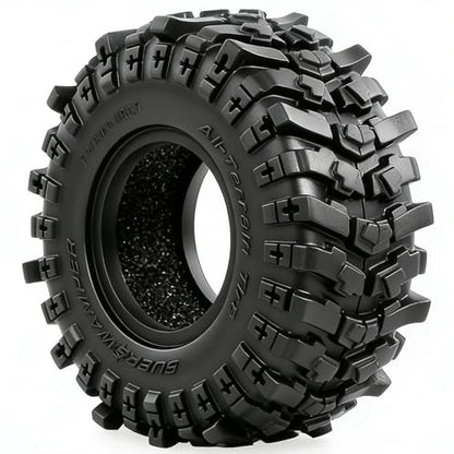 REDSPIDER 0.7" RC Crawler Tires 40mm, RS6 Composite Material Sticky Butyl Rubber Micro Mud Tires with Foam Inserts, High Grip Upgrade for 1/30 Axial SCX30 RC Car (Tires) - color: Tires