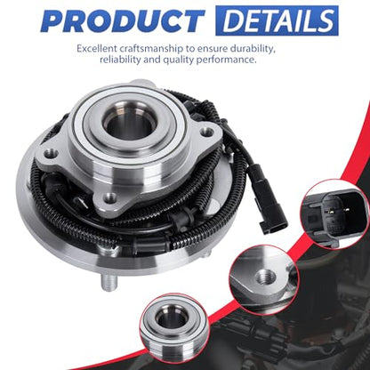 512360 Rear Wheel Bearing Hub Assembly ABS 5 Lugs 1 Pack | Fits 2008-2012 Dodge Grand Caravan, Rear Automotive Replacement Wheel Hub Bearing Assembly with ABS Sensor - size: 512360/1PC