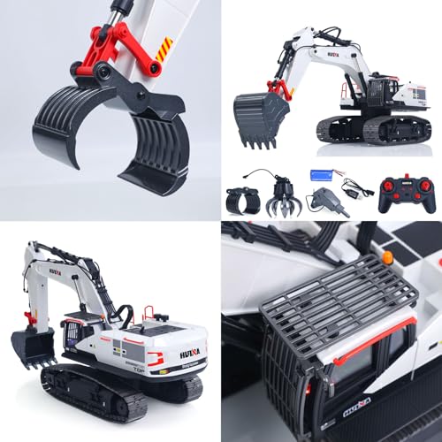 TOUCAN RC HOBBY 1/14 HUINA RC Metal Excavator Model 1594 Radio Light Battery 28CH Sound
