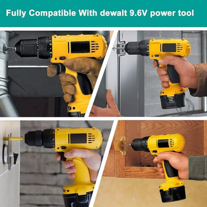 CREABEST 2Packs 9.6V 3.5Ah Ni-MH for Dewalt Replacement Battery DW9062 Dw9061 DW926 DC750KA DW955K DW955 DW926K-2 DW926K DW902 DW050 DE9062 DE9061 DE9036 DW955K-2 DW050K Black & Decker PS120 | DW9061 DW926 DC750KA DW955K DW955 DW926K-2 DW926K DW902 DW050