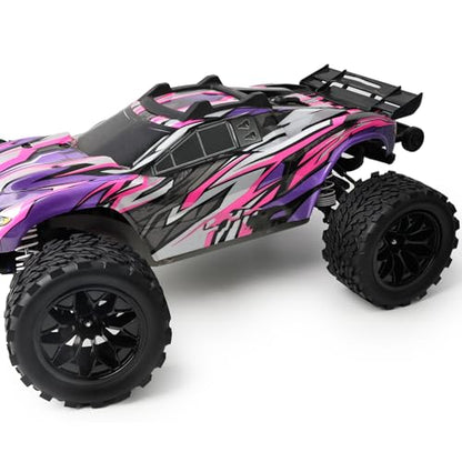 12mm Hex RC Wheels and Tires 1/10 Scale RC Truck Tires and Wheels OD 117MM for Traxxas Rustler Stampede 2wd 4x4 vxl Hoss E-Revo Redcat Volcano EPX RIAARIO AMORIL, Preglued 2.8" RC MT Tyres Wheels - style: Arrow Tread