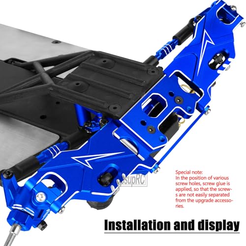 Aluminum for Upgrades Parts 1/10 Slash 2WD VXL/Slash 2WD,Front&Rear Suspension A Arms w/Tie Bar (Only for Slash) Hops Up,Navy Blue - color: Navy Blue(for 1/10)