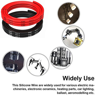TUOFENG 8 AWG Silicone Wire - Flexible High Temp, Red/Black 20ft - size: 8 AWG 2 colors wire 10ft