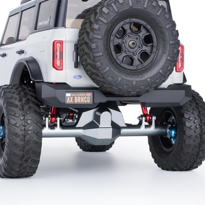 +9mm Front Rear Axle with Hydraulic Steering Link for Axial SCX24 Deadbolt C10 JLU Gladiator Bronco 1/24 RC Crawler Upgrade (Titanium) - color: Titanium
