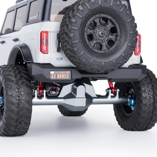 +9mm Front Rear Axle with Hydraulic Steering Link for Axial SCX24 Deadbolt C10 JLU Gladiator Bronco 1/24 RC Crawler Upgrade (Black) - color: Black