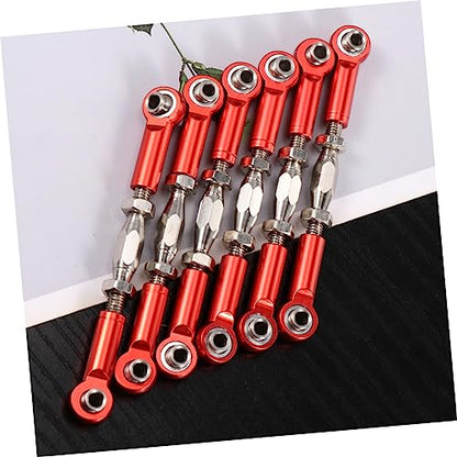 6pcs Adjustable Pull Rods Aluminum Turnbuckle Rod Linkage CNC Machined for Rc Car for Scale Hsp Racing Hpi Easy to Install