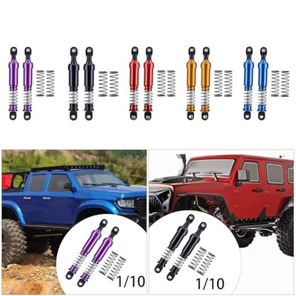 1/10 rc crawler shocks,75mm-115mm optional Big Bore Shocks with Oil Filled for LCG Cheater Rigs Capra SCX10 TRX4 Gspeed V4 Elem ent Comp Builds (Purple 115mm 2pcs) - color: Purple 115mm 2pcs