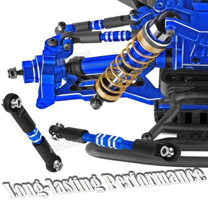 RC Upgrades Part for 1/10 Granite 3S/Senton 3S & Mega550,Aluminum Shock,Links,Suspension A-Arm,Caster Block,Steering Blocks,Stub Axle Carriers,Driveshaft CVD Axles w/Hex,Navy Blue - color: Navy Blue - (Upgrades)