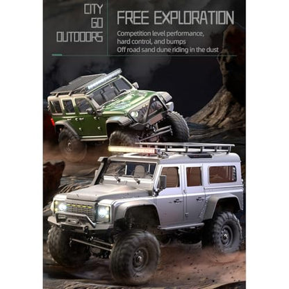 1/16 Scale RC Crawler 4WD, Full Proportional Remote Control Rock Crawler Truck with 9kg Metal Gear Servo & 12 LED Light Modes, Blue Body-on-Frame Off-Road Climbing Vehicle Hobby Toy Gift for Adults - color: R1605/Army Green