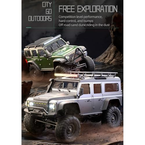 1/16 Scale RC Crawler 4WD, Full Proportional Remote Control Rock Crawler Truck with 9kg Metal Gear Servo & 12 LED Light Modes, Blue Body-on-Frame Off-Road Climbing Vehicle Hobby Toy Gift for Adults - color: R1601/Yellow