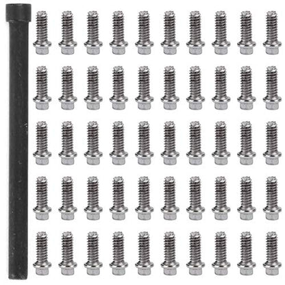 50Pcs RC Car Wheel Rims Hub Screws Kit, Stainless Steel M2 Screws for 1/10 RC Crawler Car 1.9 Beadlock Rings