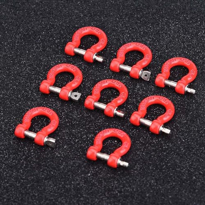 RC Metal Locking Latch, Easy Disassembly, Set of 8 Tow Shackles, Suitable for RC Parts for TF2, D90, Lightweight