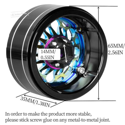 RC 2.2" Beadlock Wheels for 1/10 RC Crawler SCX10 AMG 6X6 TRX4 Red cat Gen8 Gen7 Pro,Alloy Aluminium 2.2 Beadlock RC Wheels 2.2 Beadlock RC Rims,4Packs,Rainbow