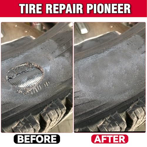 Chemical Vulcanizing Cement, Waterproof Tire Repair Glue 8.5 FL.Oz, Fast Drying Rubber Adhesive with Brush Top, Clear and Durable, Ideal for Car, Motorcycle, Bike