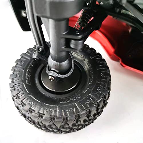 4pcs 13g Brass Wheel Weights with 7mm Wheel Hex Hub Extended Wheel Hubs Adapter for Axial SCX24 AXI90081 AXI00001 AXI00002 AXI00005 AXI00006 Upgrades 1/24 RC Crawler Car (Black)