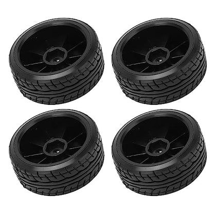1/10 RC Drift Car Tires Hard Rubber Tyre Set for TT02 On Road Drifting Car Black 62mm Diameter 26mm Width 12mm Hex Coupler 4PCS