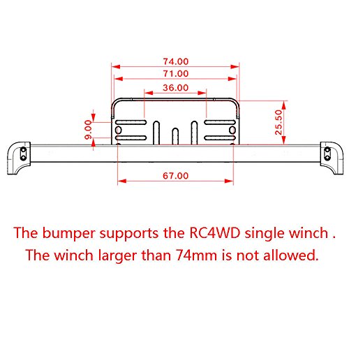 CNC Alum Front & Rear Winch Bumper Set Black For TRX-4 1/10 RC Crawler (Front & Rear)