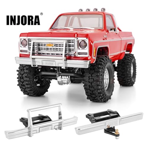 INJORA 21g Rear Bumper - CNC Aluminum Bumper for 1/18 RC Crawler TRX4M High Trail K10 Upgrade - size: Rear