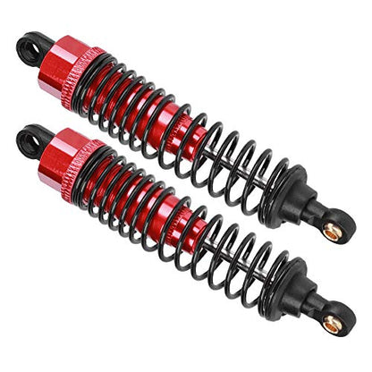 Shock Struts Damper, 2 Pcs Front Rear Shocks Damping Metal RC Car Upgrades Part Absorbers Oil Damper for 1/10 Flat RC Racing Car (85MM) - size: 85MM