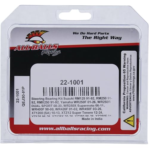 All Balls Racing 22-1001 Steering Stem Bearing Seal Kit Compatible with/Replacement for Suzuki Yamaha