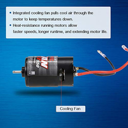 GoolRC RC Motor, 550 35T Brushed Motor for 1/10 Traxxas Slash 2WD/Traxxas Slash 4WD Redcat ARRMA AXIAL HSP HPI Wltoys Kyosho HELION - size: 35T