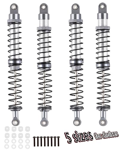 130mm RC Shocks Absorber Upgrades for 1/10 RC Hobby Cars,7075 Aluminum Full Metal Front Rear Shocks Absorber Damper,4PCS Titanium - size: 130 MM (5.12 in)