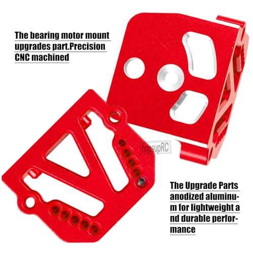RC Motor Mounts Fixed Seat Upgrade Parts for XRT 8S X-MAXX #7760-GRN RC Car.Red(2PCS) - color: Red(upgrade Parts)