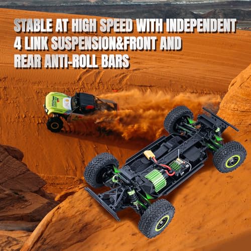 FMS 1/18 RC Truck FSC18 Ford Bronco, Officially Licensed by Ford Short Course RC Car, 4x4 Off-Road RC Crawler with LED Lights, and Quick-Release Body-RS (Race Livery B (Brushless RS)) - style: Race livery B-Brushless RS