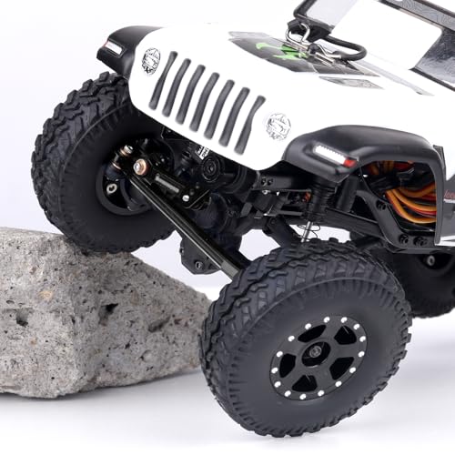 SCX24 Steering Links Aluminum Steering Linkage Set High-Tightening Links for Axial SCX24 1/24 Upgrades (Black) - color: Black