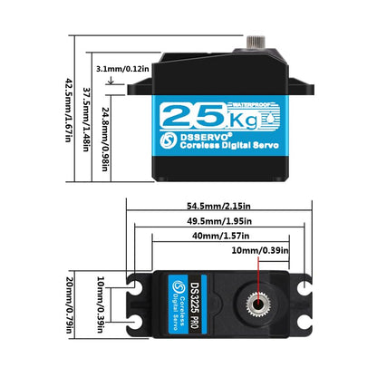 25kg RC Servo DS3225 PRO Metal Gear Waterproof High Torque Fast Digital Steering Motor 270 Degree - size: 25KG PRO
